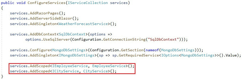 Both employee service and city service
